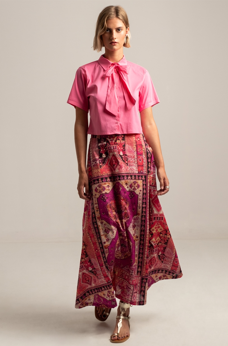 TAPESTRY MAXI SKIRT - Cotton