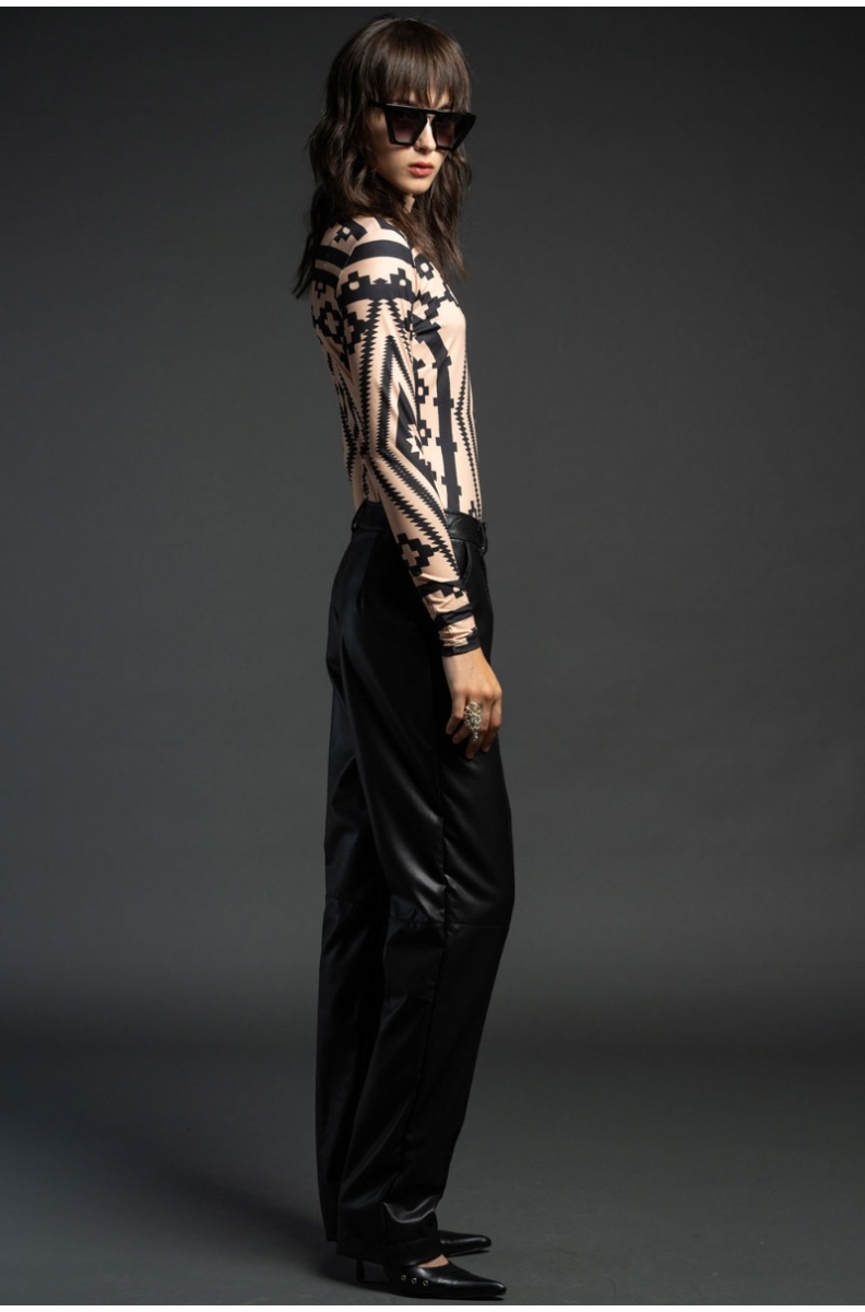 STRAIGHT LINE ECO LEATHER PANTS