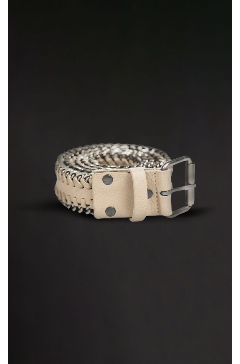 The Karma Handmade Leather & Chain belt