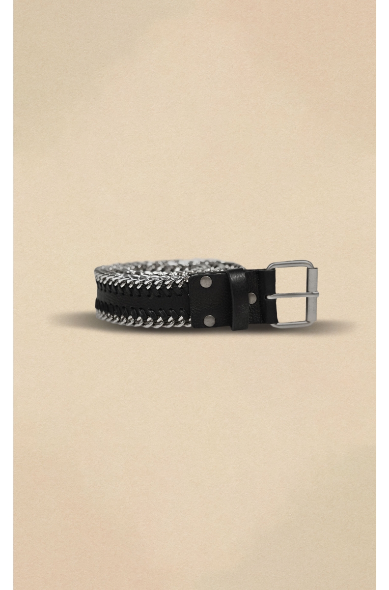 The Karma Handmade Leather & Chain belt