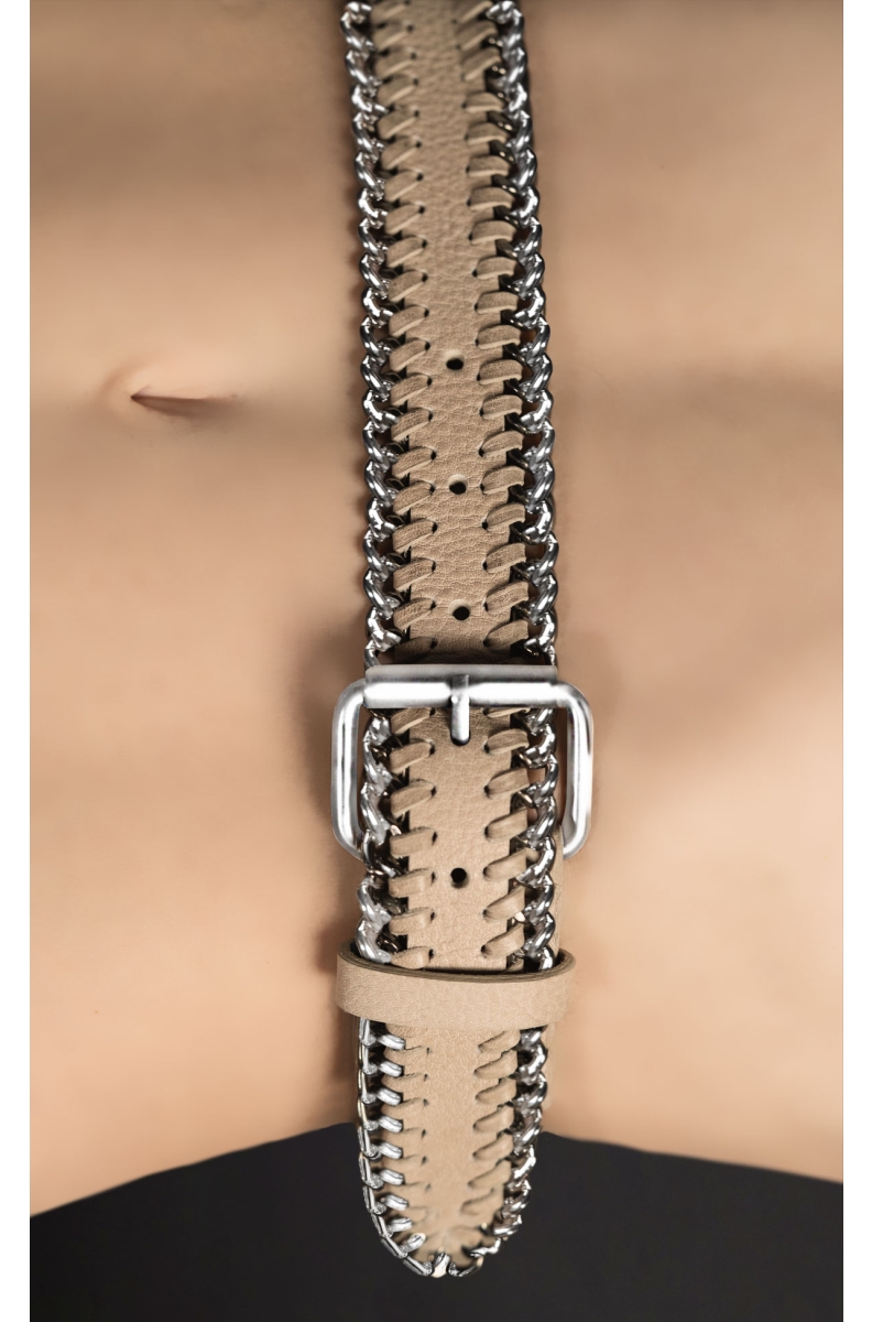 The Karma Handmade Leather & Chain belt