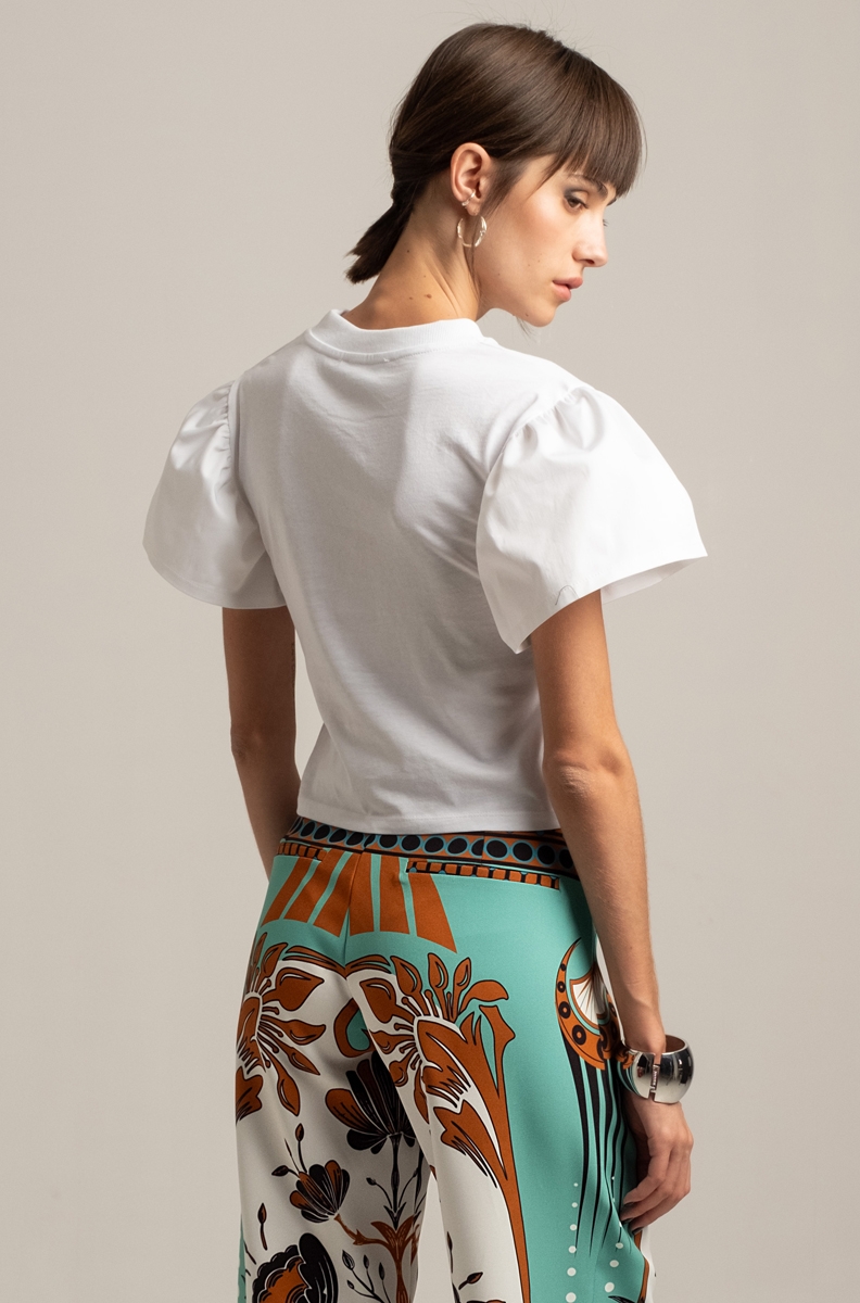 FRILL T-SHIRT-Cotton