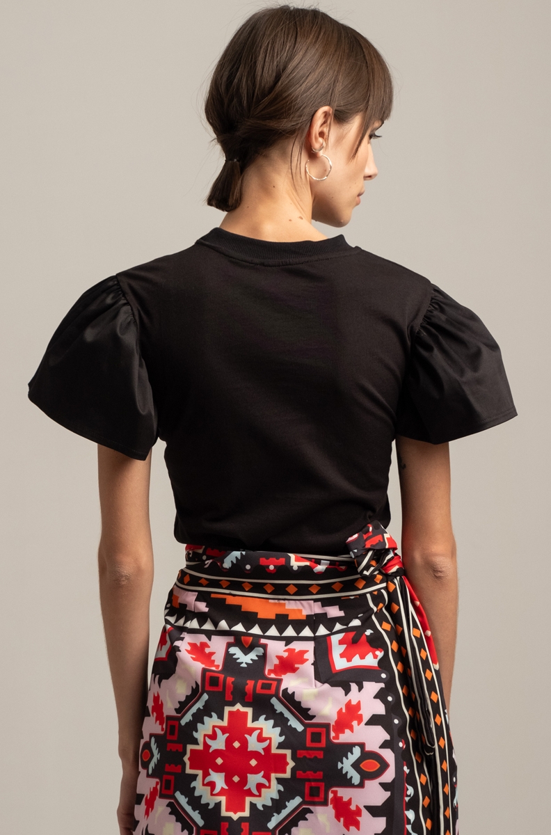 FRILL T-SHIRT-Cotton