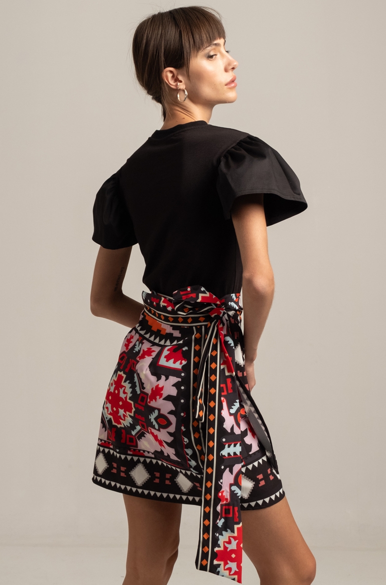 FRILL T-SHIRT-Cotton