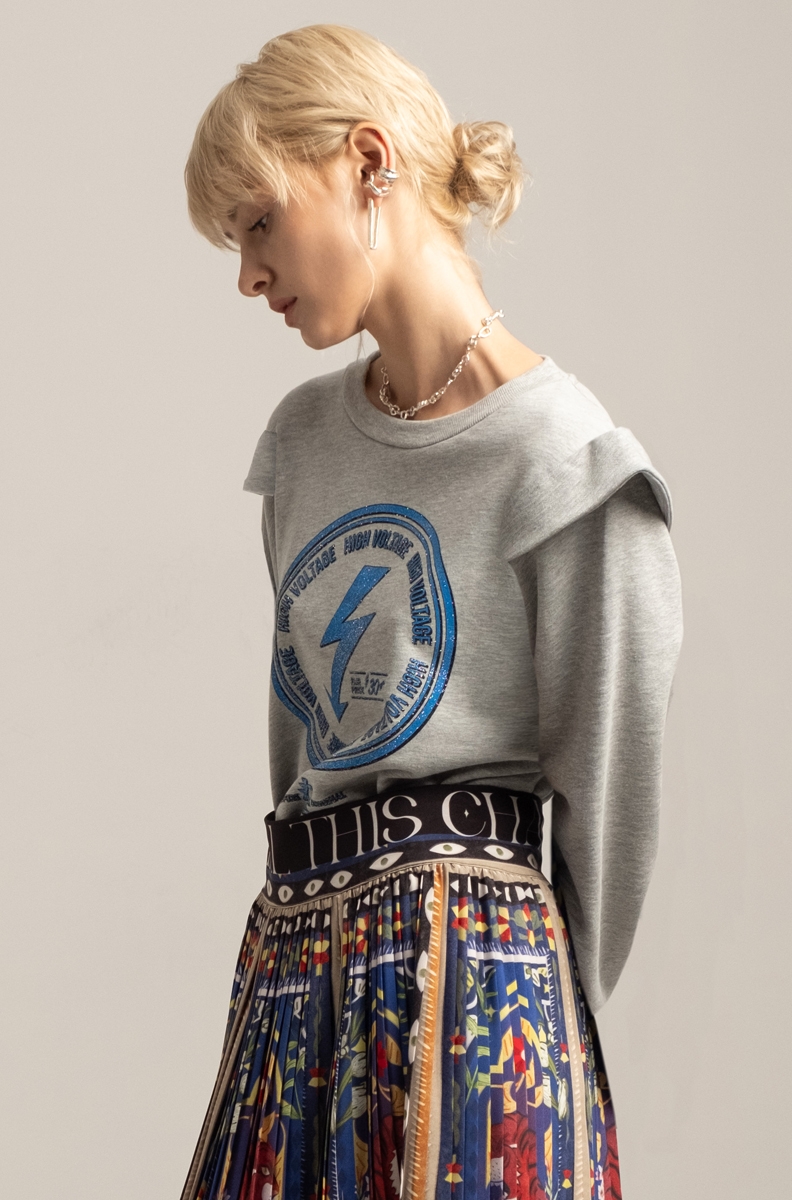 ELECTRIC GLITTER JUMPER-Cotton