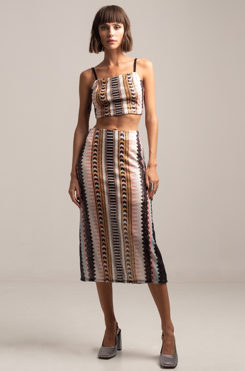 LUCID SEQUIN CROP ΤΟΠ