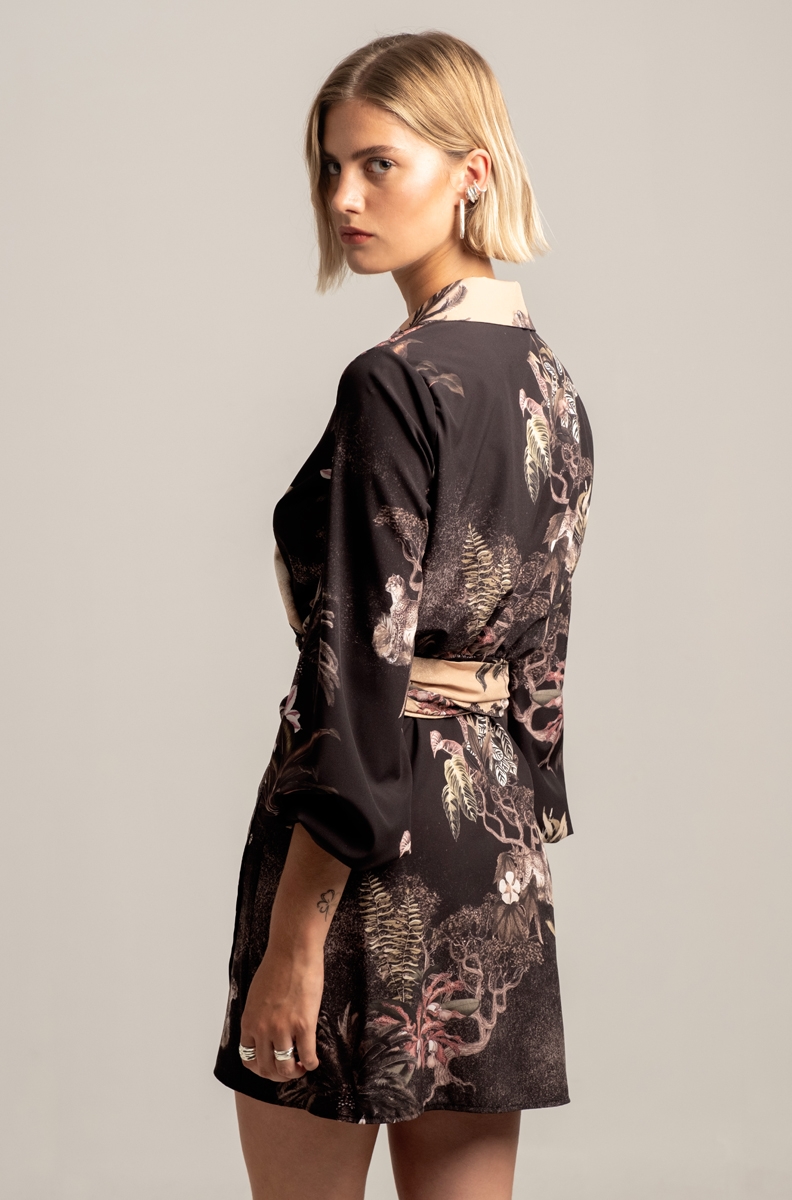 RELIC WRAP MINI DRESS