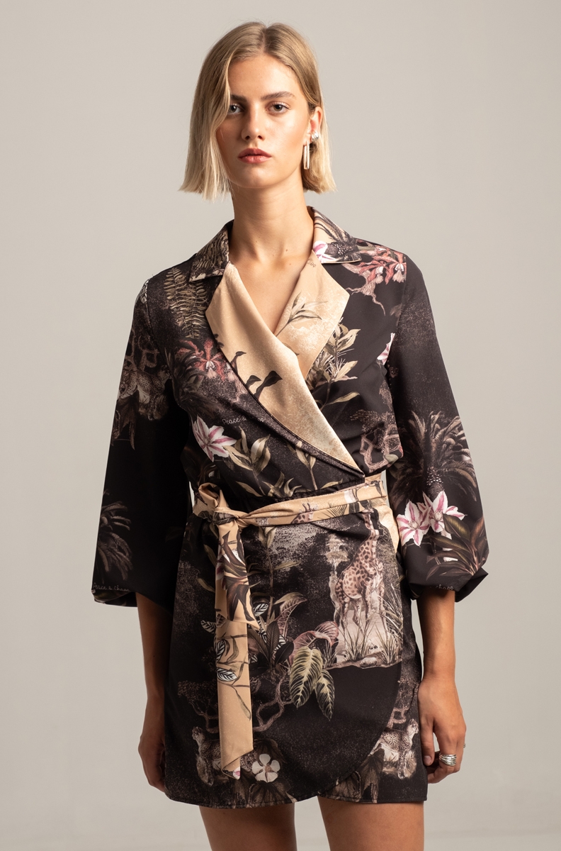 RELIC WRAP MINI DRESS