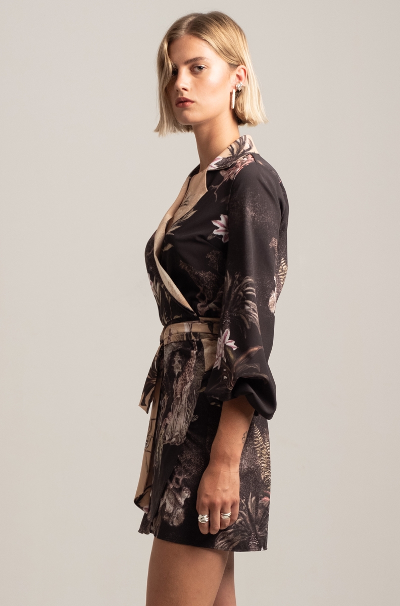 RELIC WRAP MINI DRESS