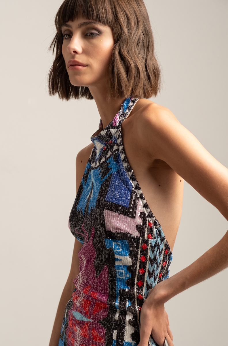 REICARNATION SEQUIN LONG DRESS