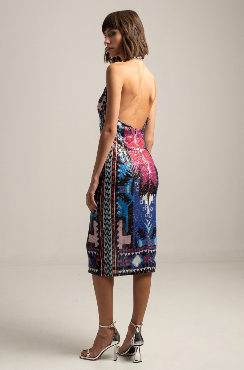 REICARNATION SEQUIN LONG DRESS