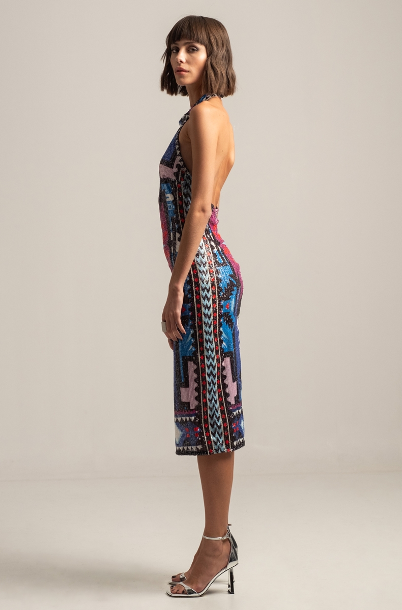 REICARNATION SEQUIN LONG DRESS