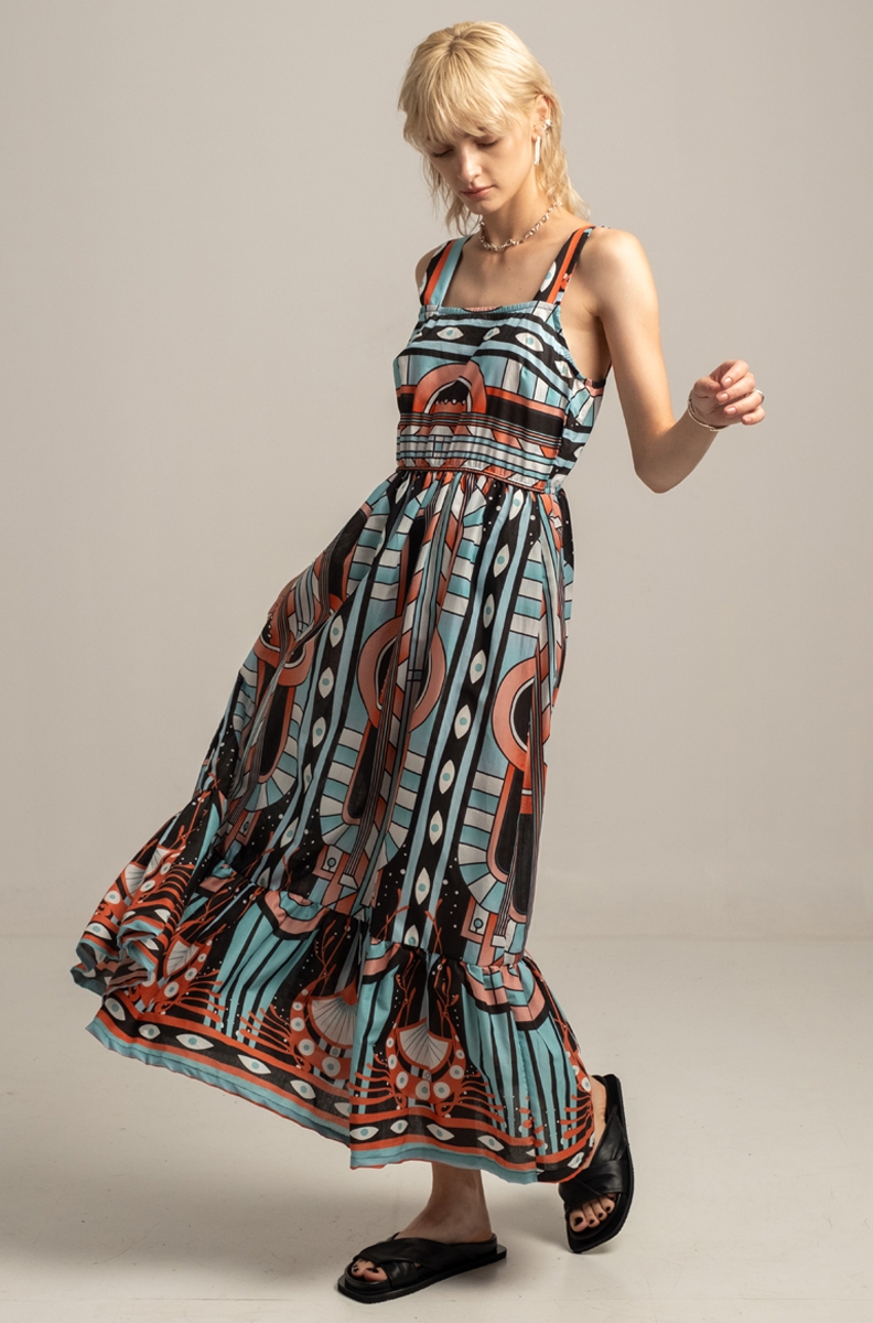 SYMMETRY LONG DRESS - Cotton