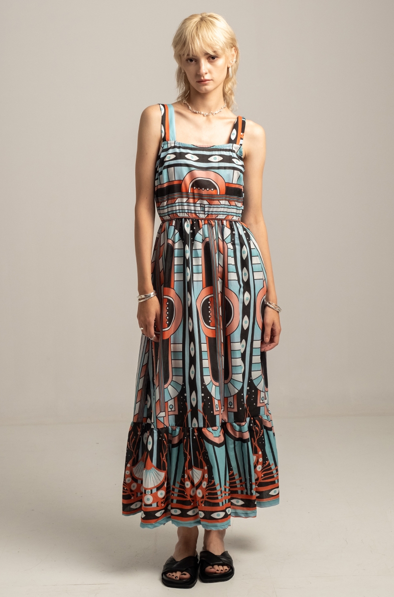 SYMMETRY LONG DRESS - Cotton