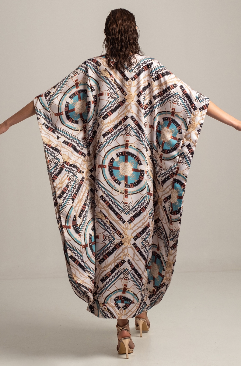 ANTHOPOSOPHY SILKY MAXI KAFTAN
