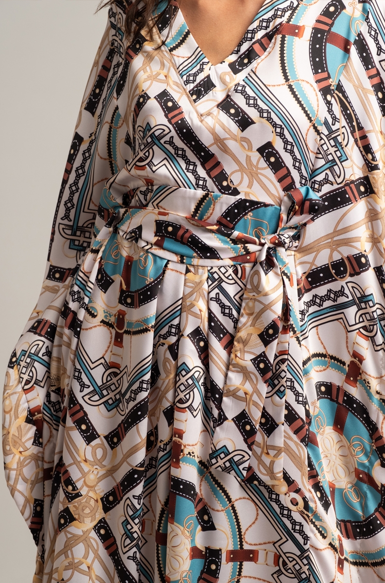 ANTHOPOSOPHY SILKY MAXI KAFTAN