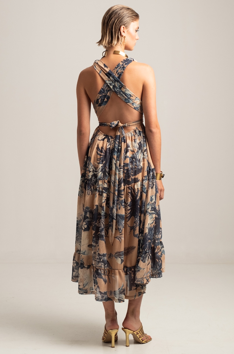 TUNDRA TWIST-ME LONG DRESS-Recycled Mouseline