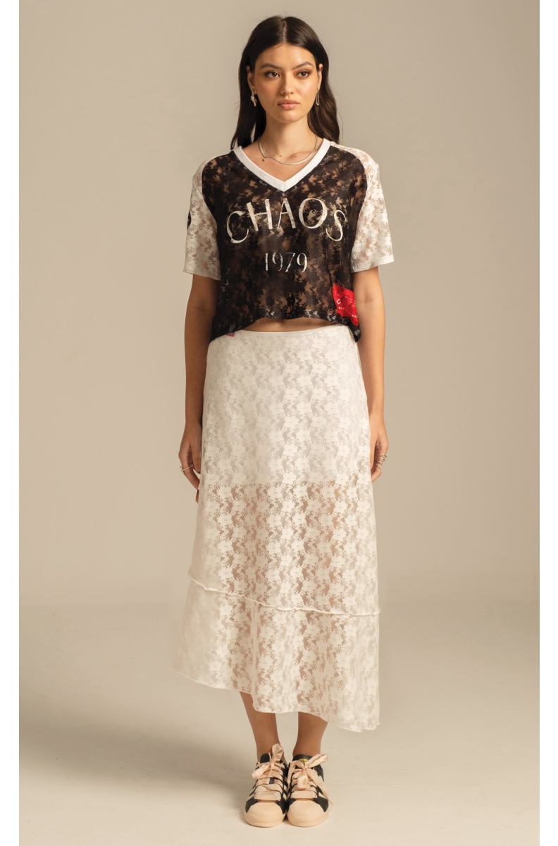 COSMOS LACE CROP ΤΟΠ