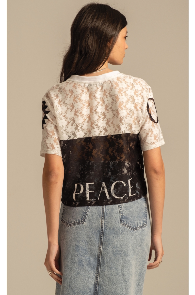 COSMOS LACE CROP ΤΟΠ