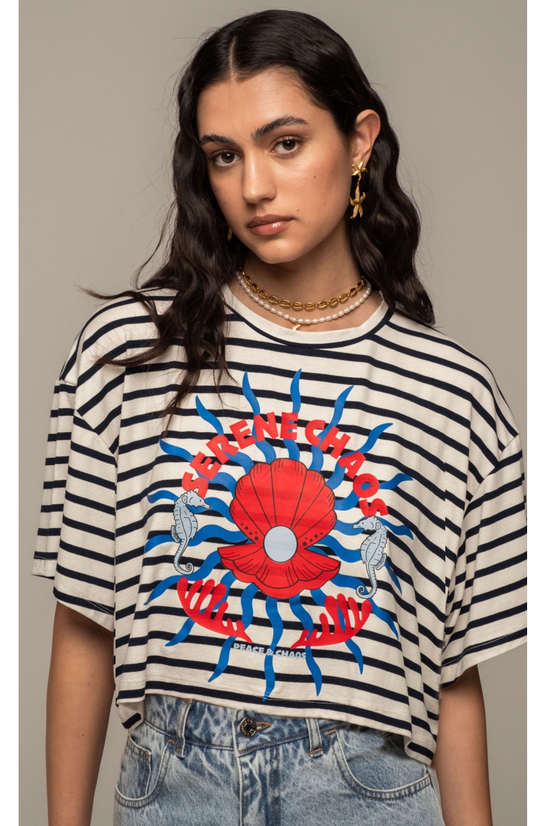 CRUISE CROP T-SHIRT - Viscose