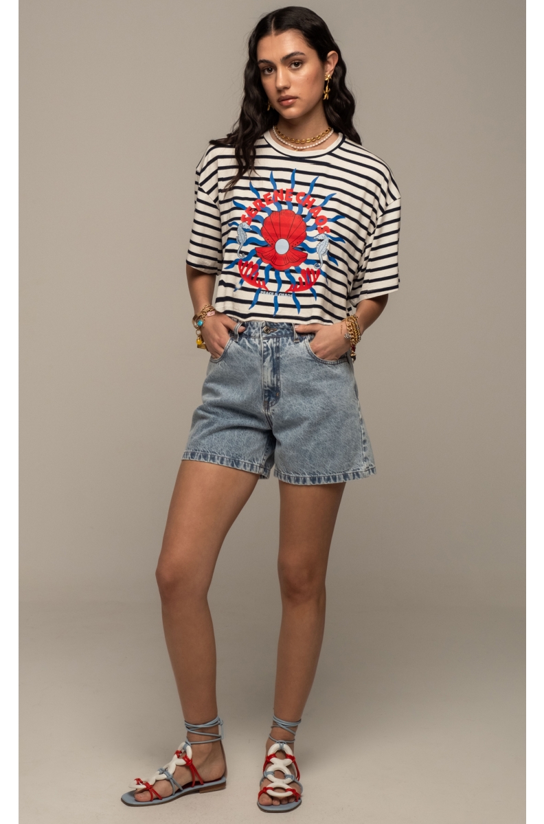 CRUISE CROP T-SHIRT - Viscose