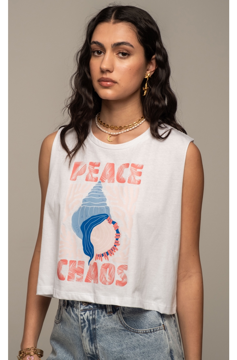 SEASHELL TANK ΤΟΠ - Cotton