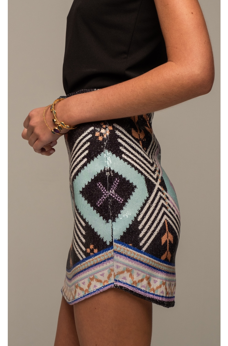 QUANTUM SEQUIN MINI SKIRT