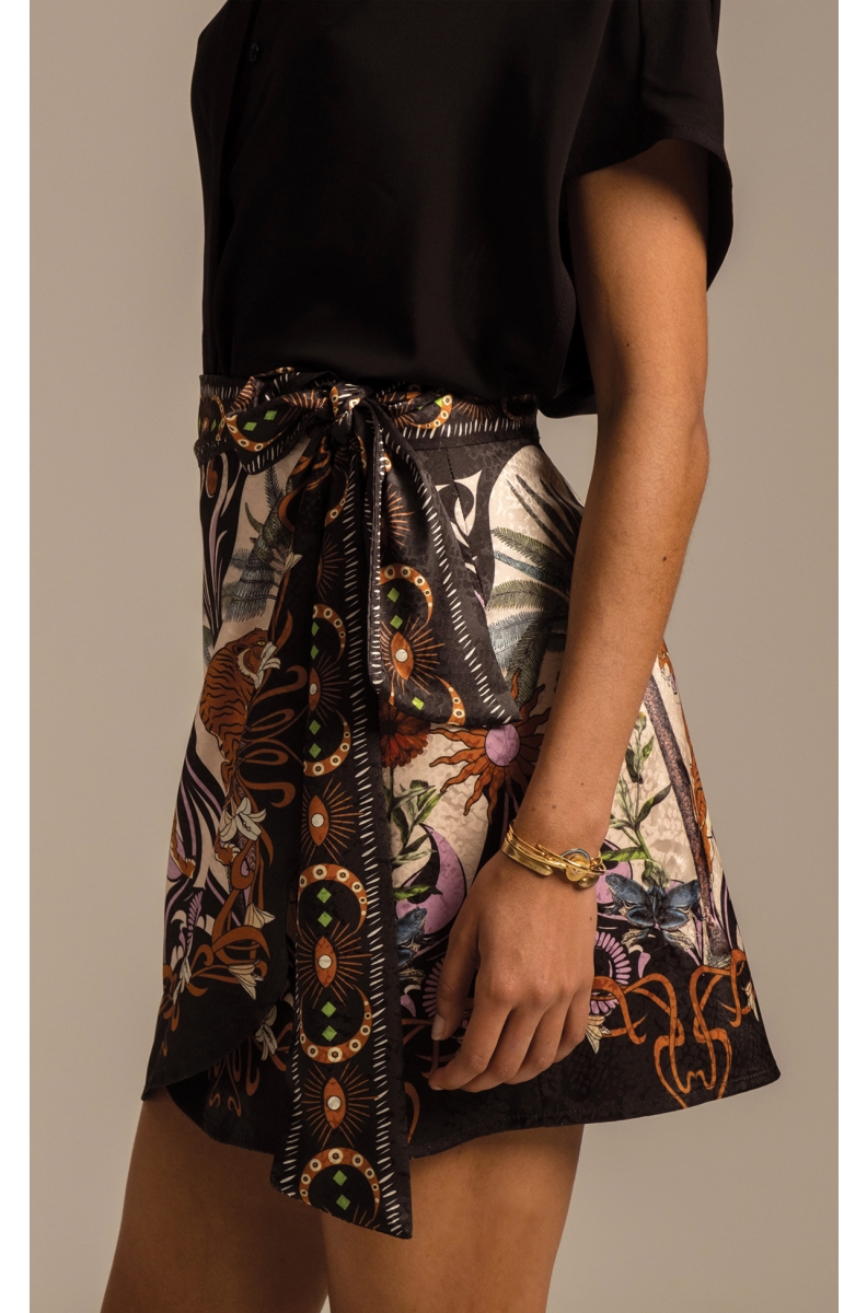ANCESTRESS WRAP SKIRT - Jacquard