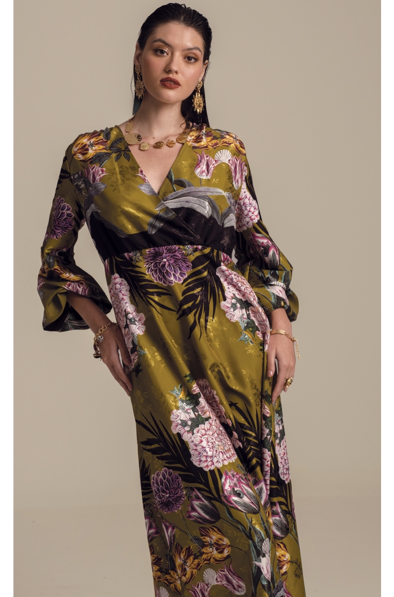 DAHLIA LONG DRESS - Jacquard
