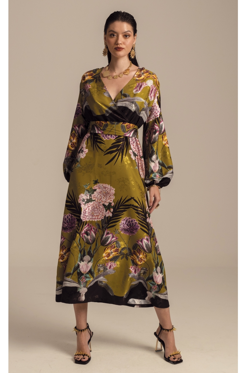 DAHLIA LONG DRESS - Jacquard