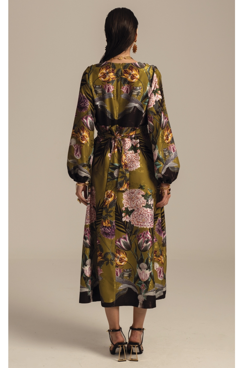 DAHLIA LONG DRESS - Jacquard