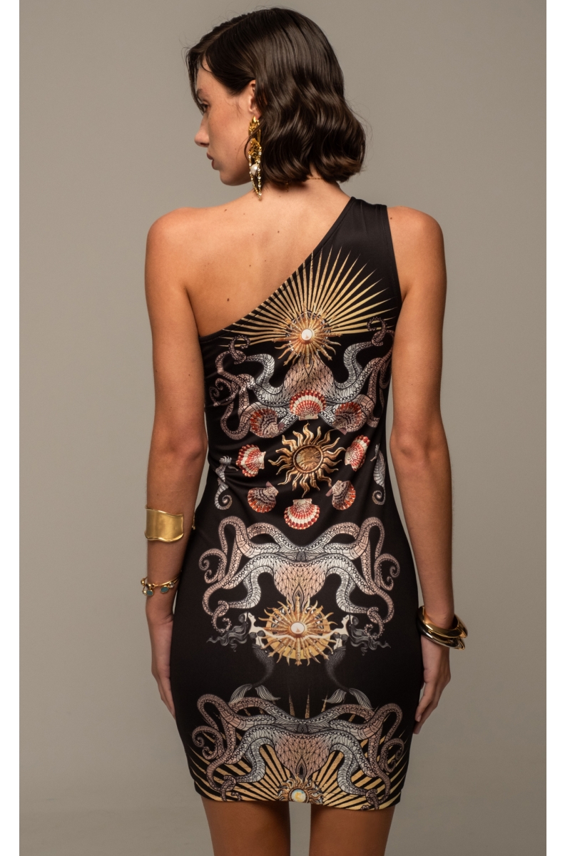ABYSS ONE SHOULDER BODYCON DRESS