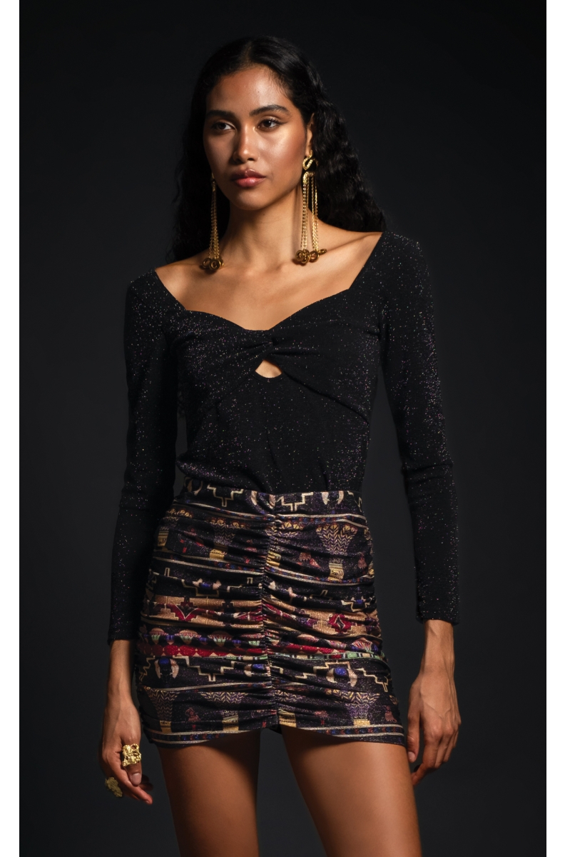 STELLAR TWIST TOP - Lurex