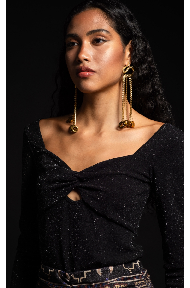 STELLAR TWIST TOP - Lurex