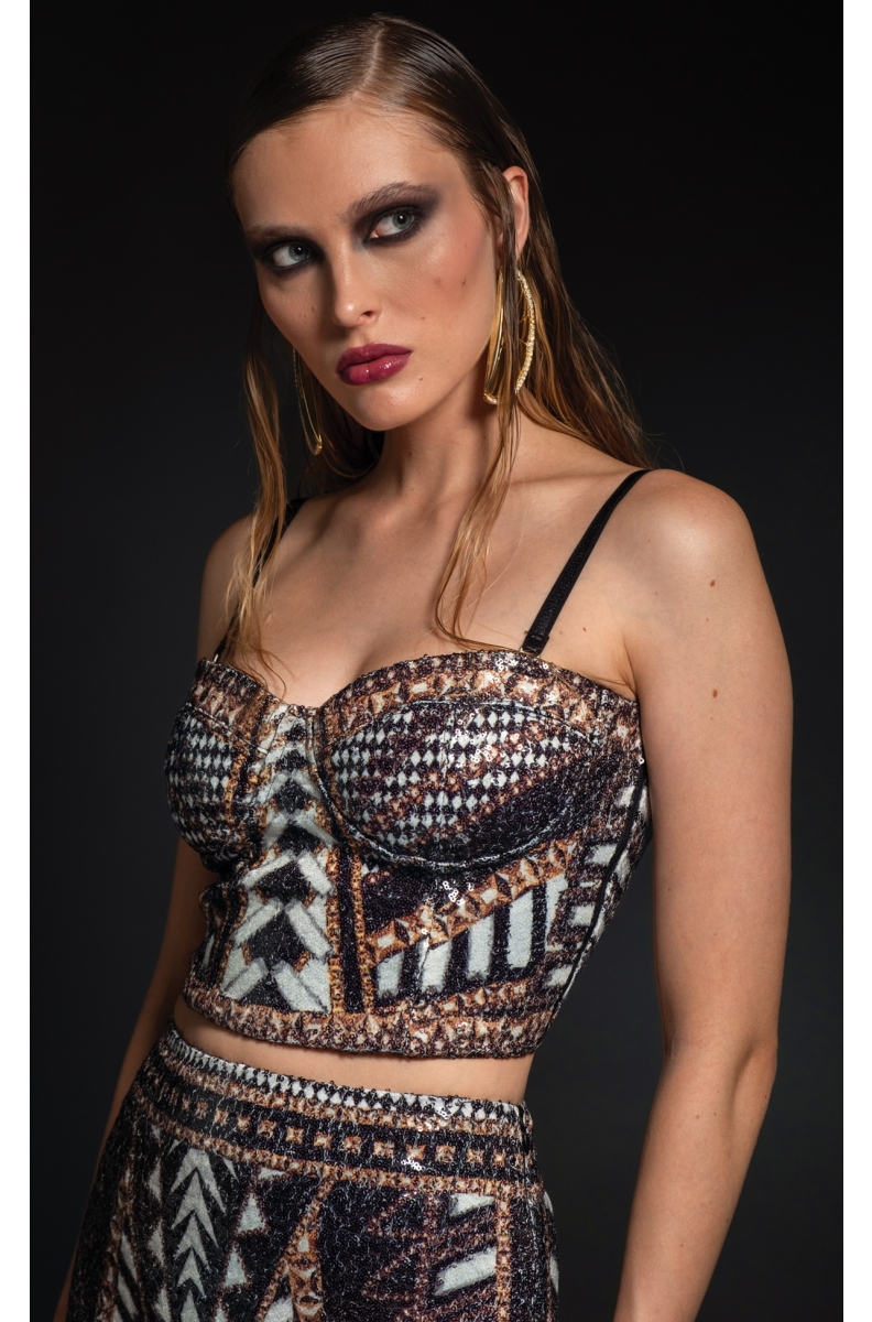 ABUNDANCE BUSTIER - Sequin