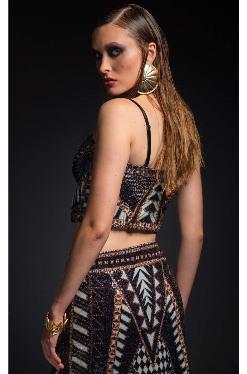 ABUNDANCE BUSTIER - Sequin
