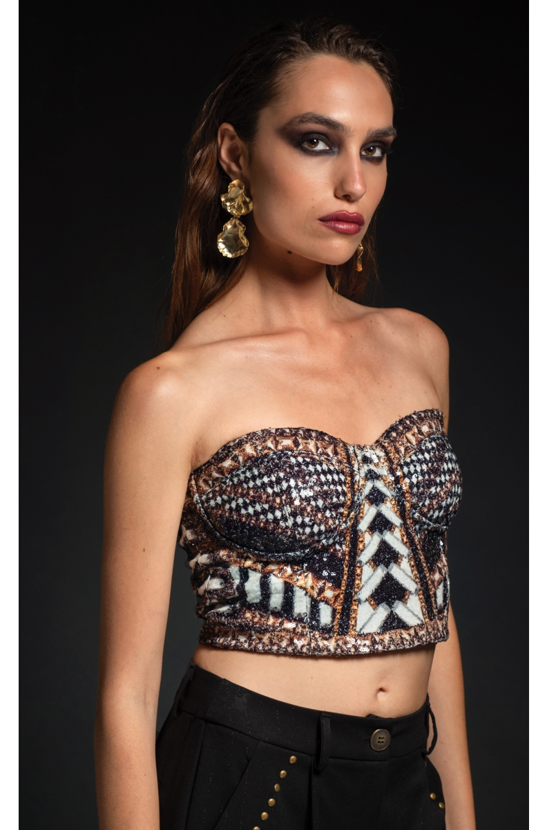 ABUNDANCE BUSTIER - Sequin