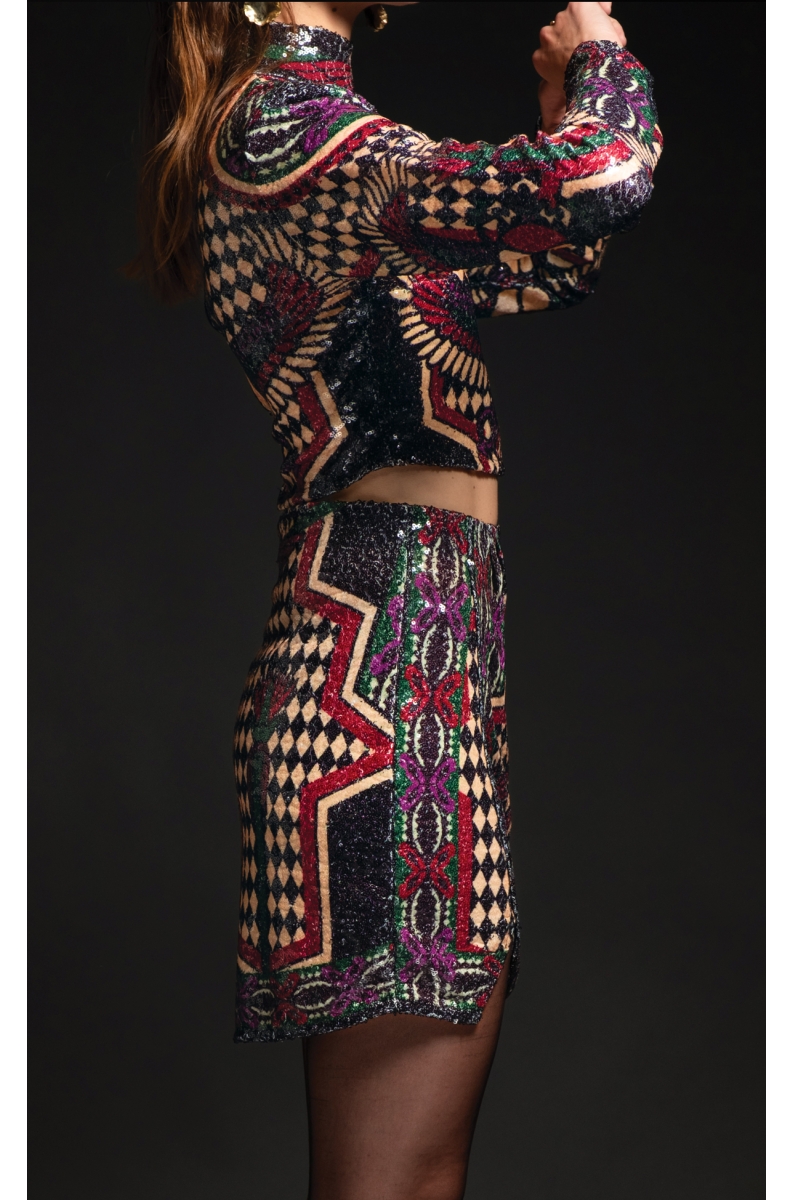 ETERNAL MINI SKIRT - Sequin
