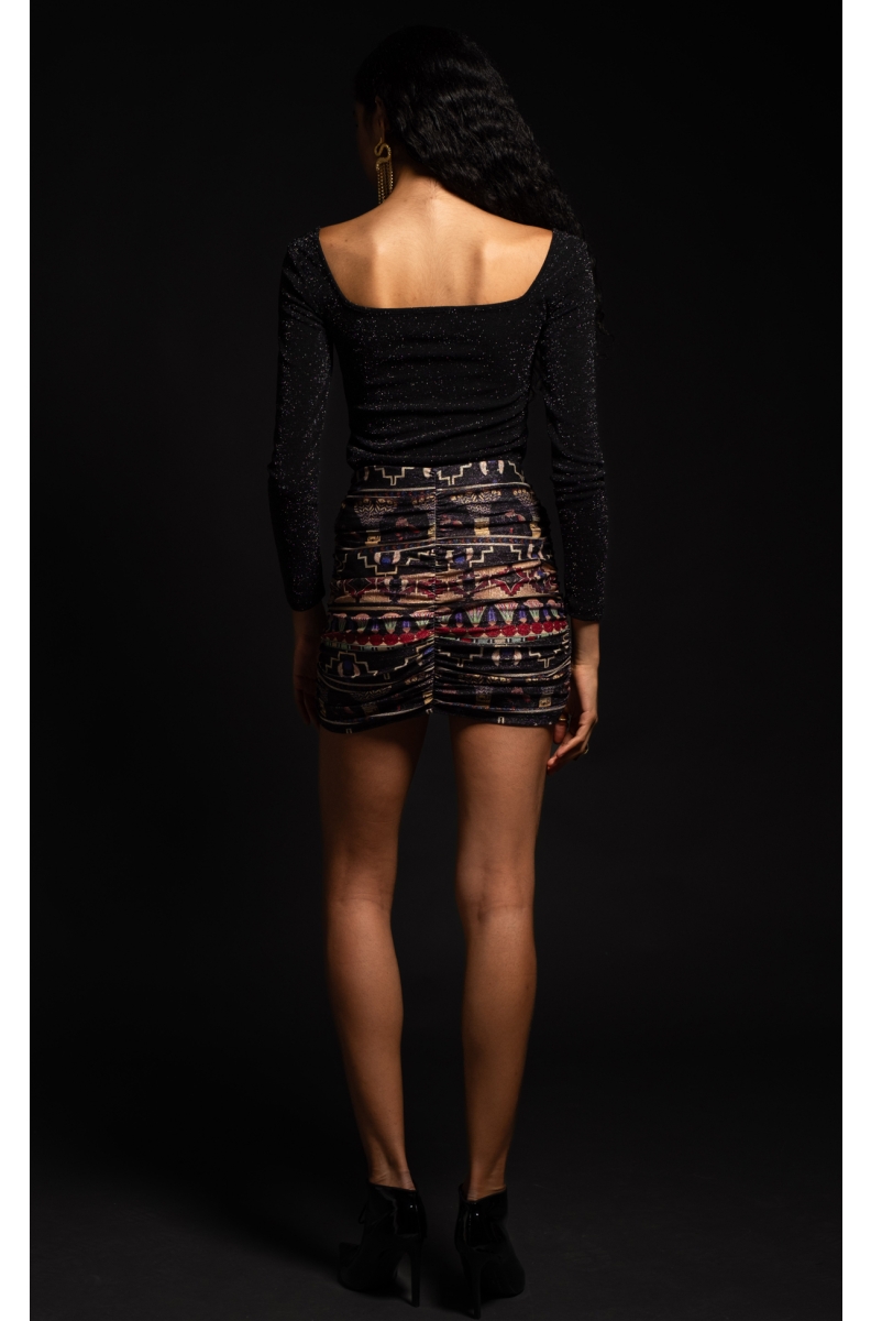 WORSHIP MINI SKIRT - Lurex