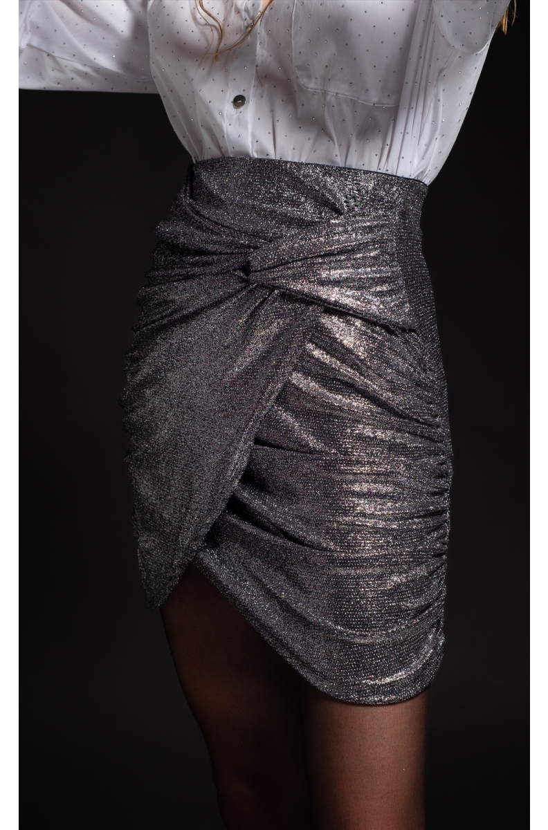 MOONSTONE MINI SKIRT - Silver