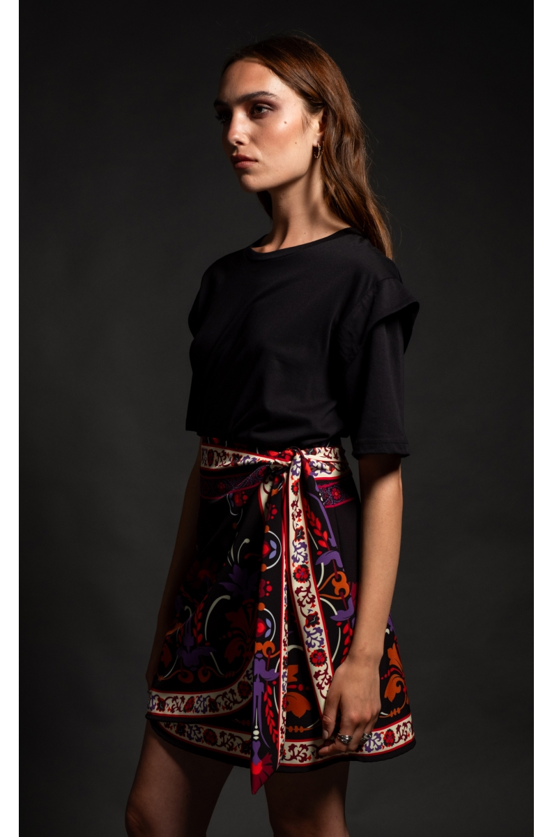 ROMANTICISM MINI WRAP SKIRT