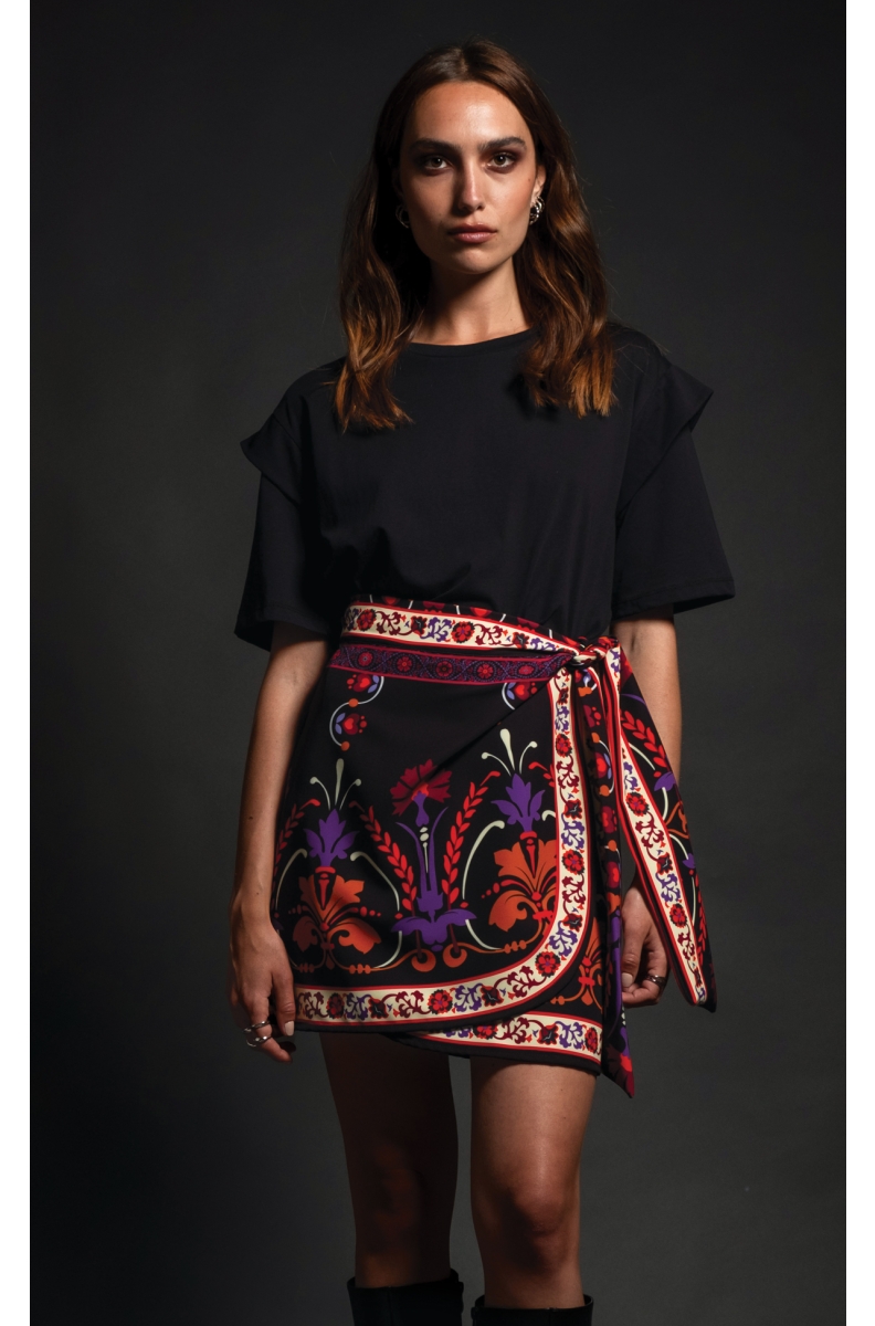 ROMANTICISM MINI WRAP SKIRT