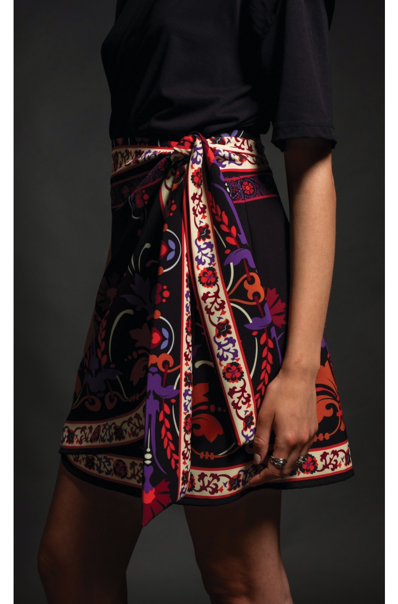 ROMANTICISM MINI WRAP SKIRT