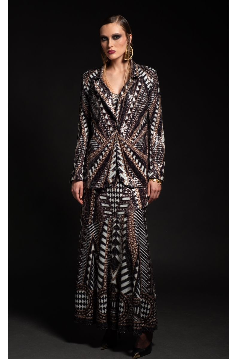 ABUNDANCE LONG SKIRT - Sequin