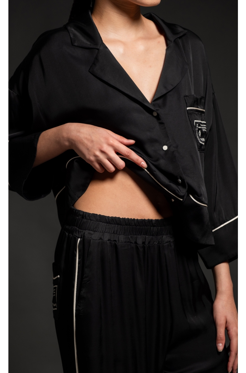 GLOSSY PANTS - Viscose