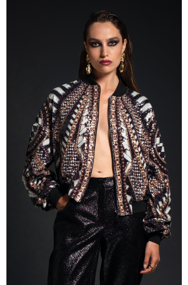 ABUNDANCE BOMBER - Sequin