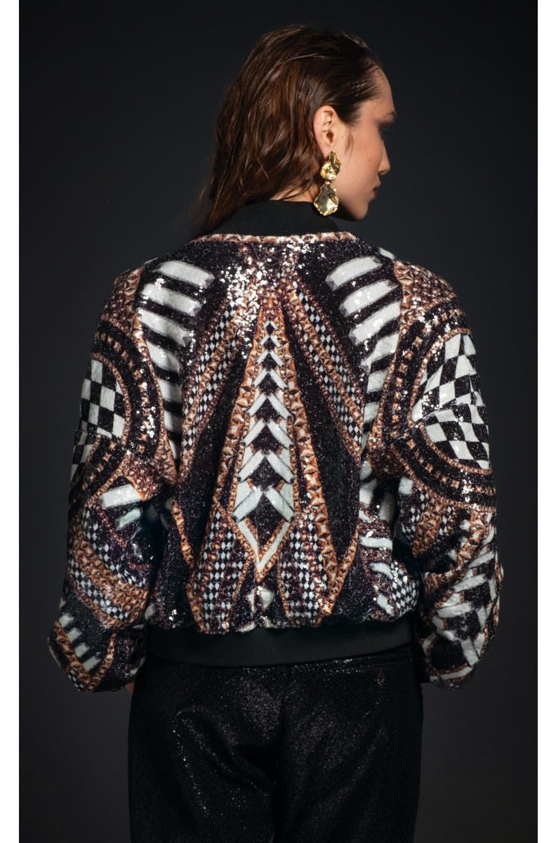 ABUNDANCE BOMBER - Sequin