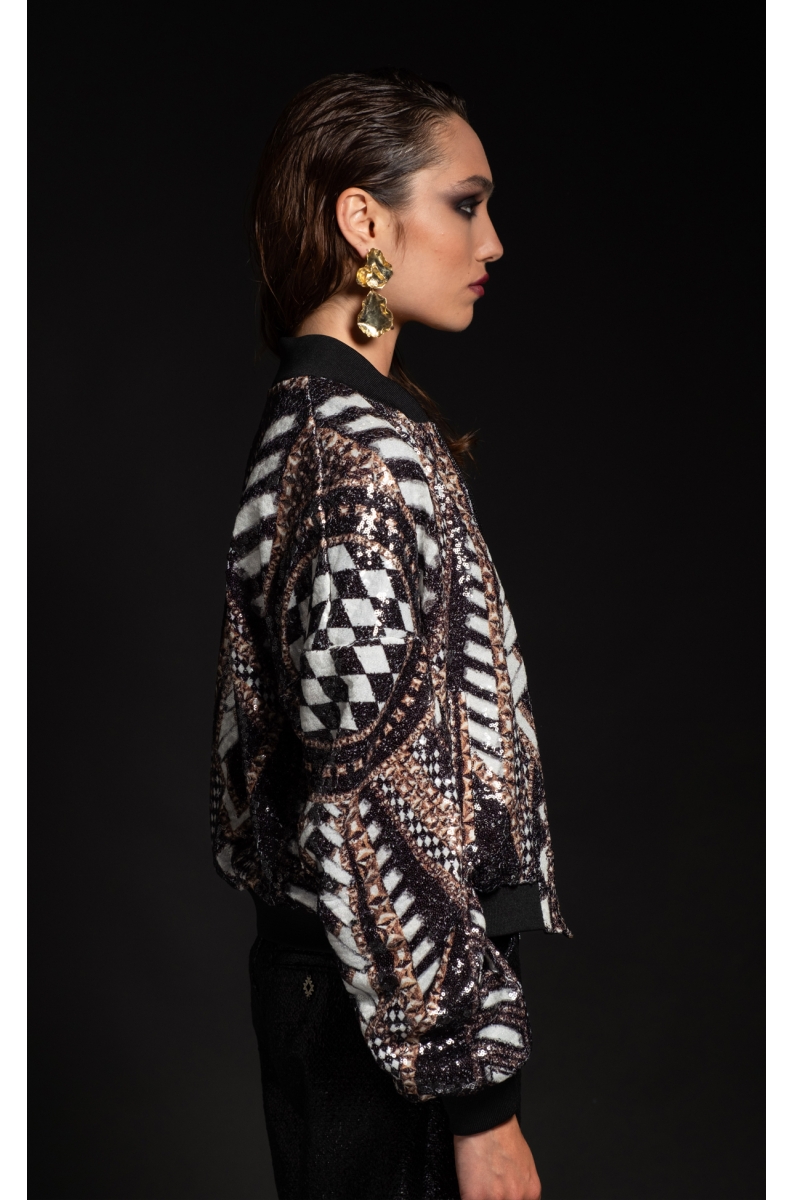 ABUNDANCE BOMBER - Sequin