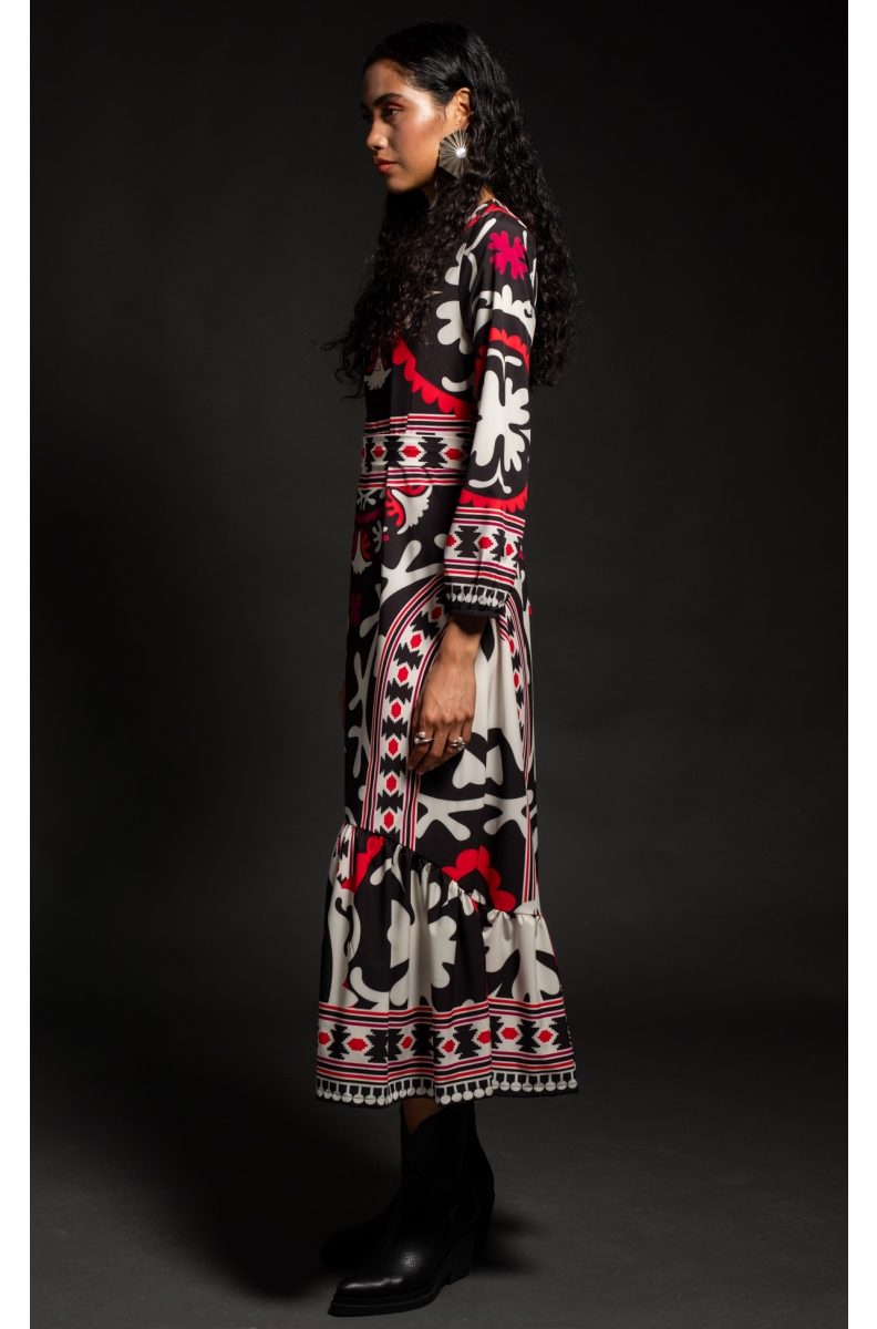 ENIGMA RED LONG DRESS