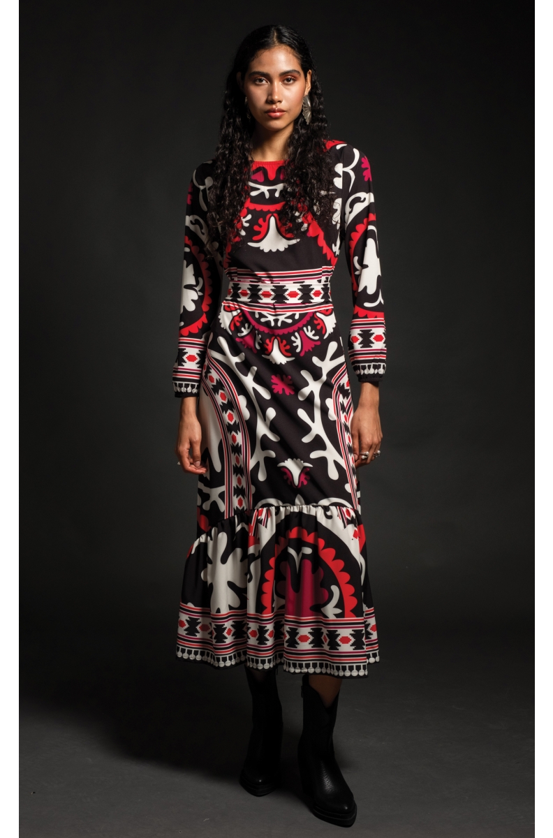 ENIGMA RED LONG DRESS
